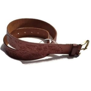 American Eagle Tan Printed Cow Leather Belt